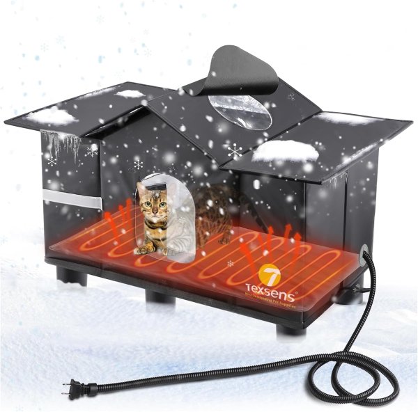  Weatherproof Heated Outdoor Cat House