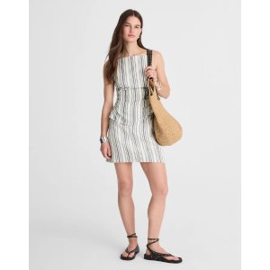 Madewell 单褶亚麻迷你裙