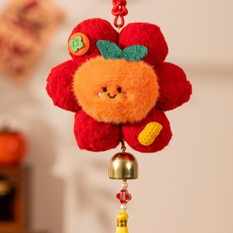 马年毛绒挂饰 3件套 塑料