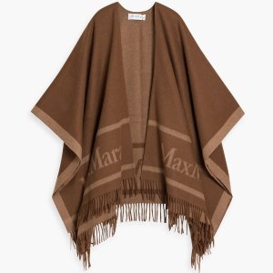  Max Mara 羊毛披肩 深棕色