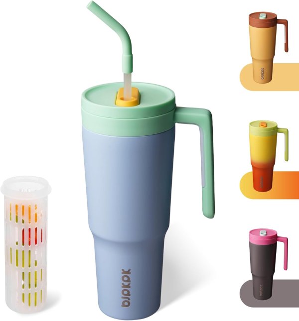 BJPKPK Insulated Stainless Steel Tumbler 40oz Sky Blue