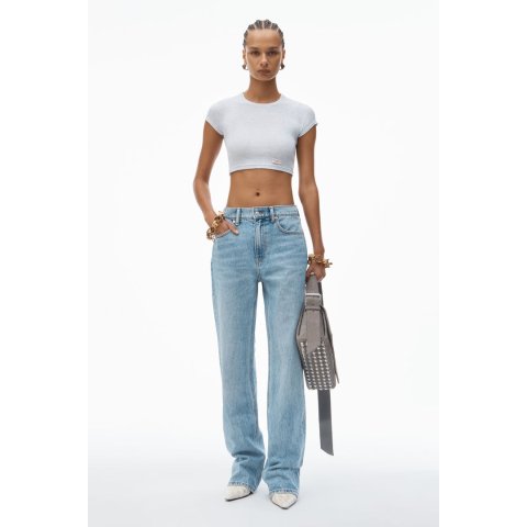 Alexander WangEZ Mid-Rise Straight-Leg Jeans