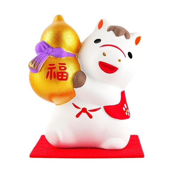  小白马 手工陶瓷摆件