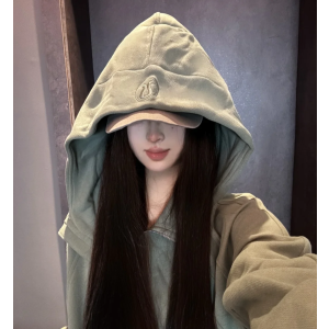 Scuba 半拉链宽松连帽衫