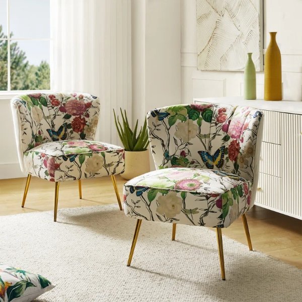 Claudie Upholstered Accent Chair (Set of 2)