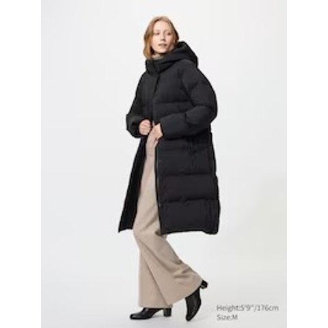 无缝长款羽绒服