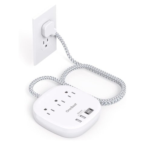 One Beat 超薄插排 5英尺 3口4USB桌面款