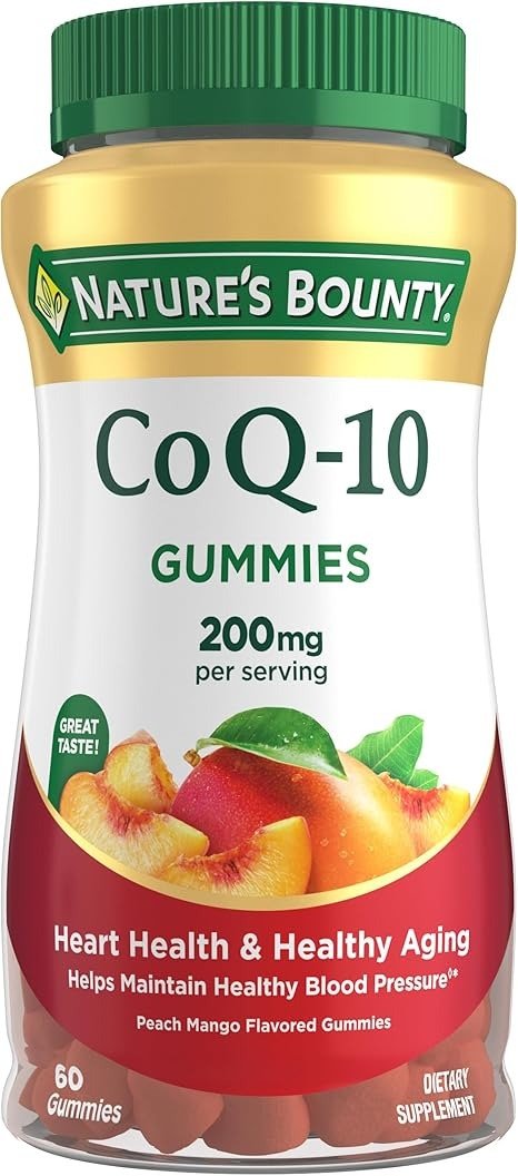 CoQ-10 Gummies, Heart Health, 200 mg, Peach Mango Flavored, 60 ea
