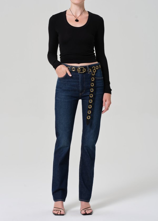 Zurie Straight Dark Indigo Jeans