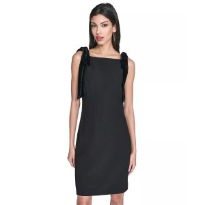 Vince Camuto 方领无袖连衣裙