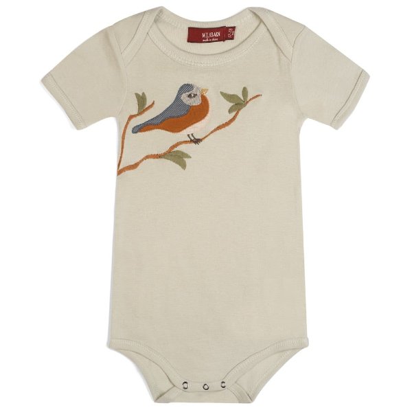 Organic Cotton Appliqué Short Sleeve One Piece