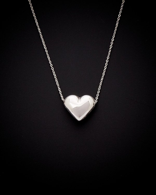 14K Italian Gold Heart Pendant Necklace