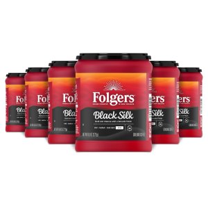 Folgers Black Silk 深度烘焙咖啡 9.6盎司 6包