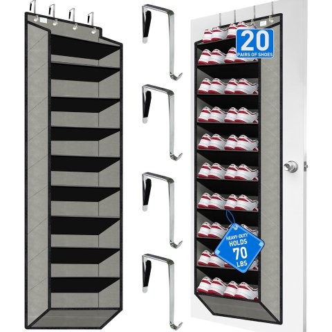 Zebricolo 10层门挂鞋架 加厚