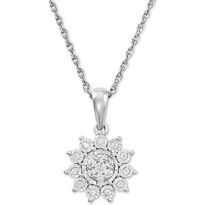 Macy s 花型钻石吊坠