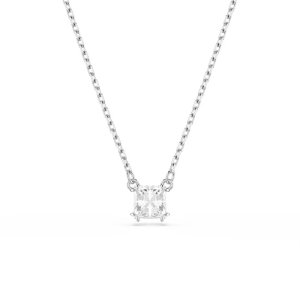 Swarovski Stilla 方形吊坠项链 白色