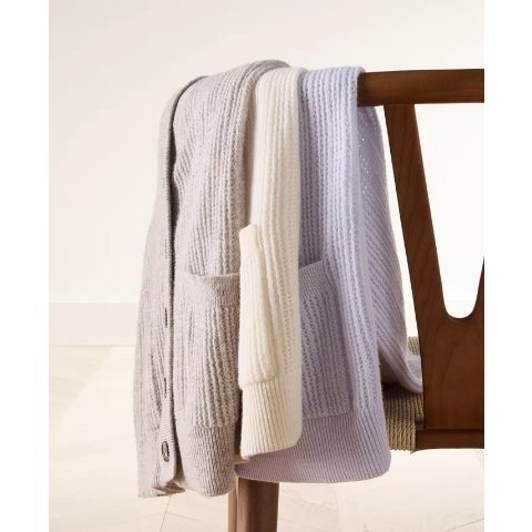 Charter Club100%羊绒羊绒开衫 