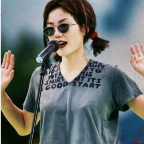 MM6 V-Neck Sida T-Shirt White