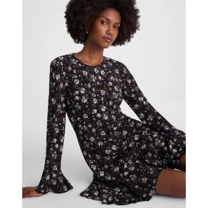 Madewell A字长袖迷你连衣裙