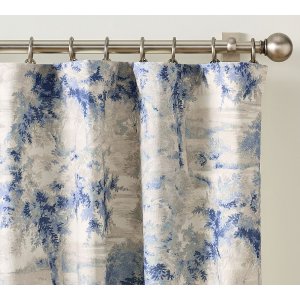 Pottery Barn Jardin Toile 遮光窗帘 50 W x 84 L