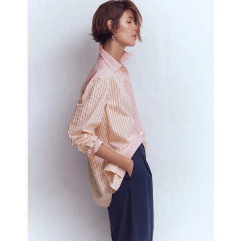 Hotch Sadie Cotton Shirt Pink Stripe