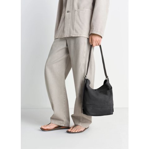 Small Belted Tote Bag in Cotton Canvas