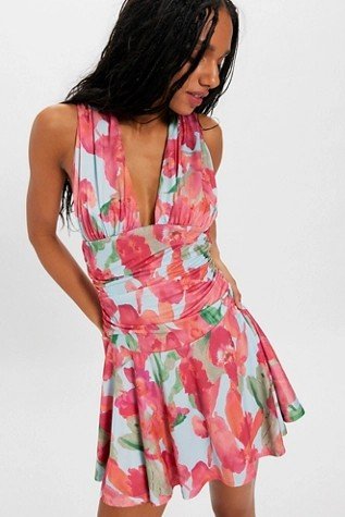 Annabelle Vintage Print Mini Dress
