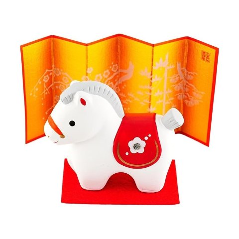 药师窑 小白马陶瓷摆件 1件