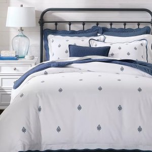 Charter Club Irving 刺绣被套3件套 Full/Queen