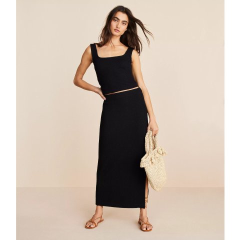 Lou & Grey 皱褶中长裙