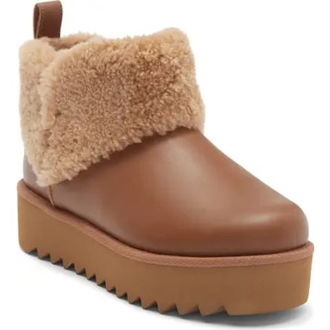 Alina 真皮羊毛厚底短靴 女款