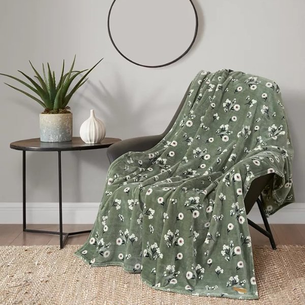 Daisy Floral Cozy Plush Throw Blanket, 50" x 70"