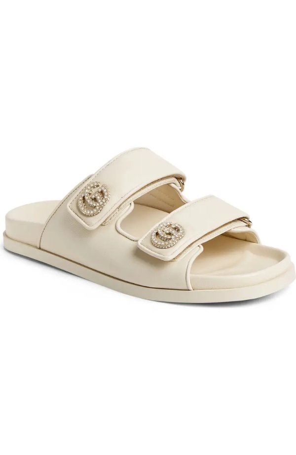 GG Pave Logo Slide Sandal Women