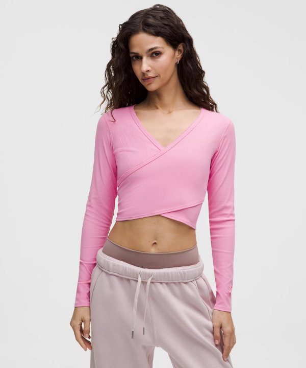 Nulu Heart Ribbed Long Sleeve Shirt
