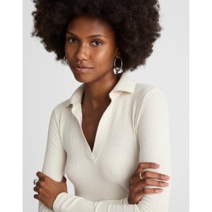 Madewell Sparkle 长袖 Polo衫