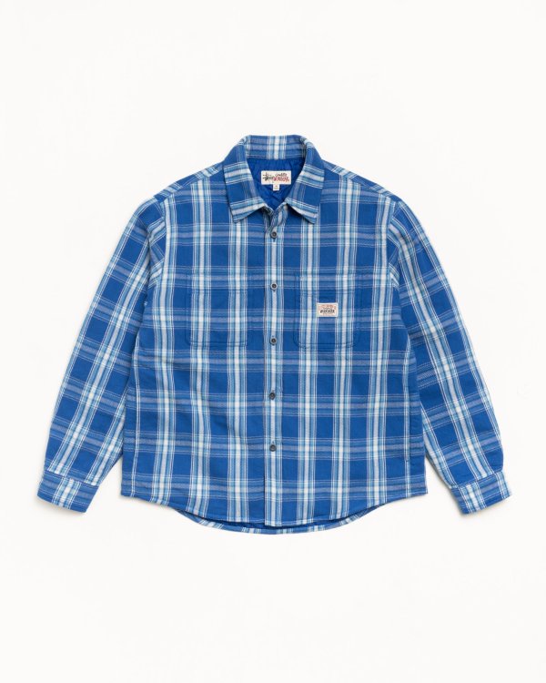 Stüssy Plaid Shirt Jacket in Brushed Cotton