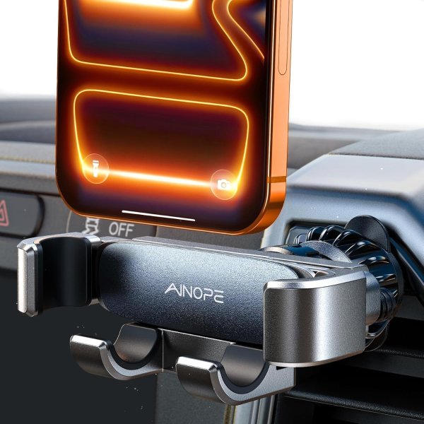 AINOPE Car Phone Holder Mount 2022 Upgraded Gravity Car Phone Mount with Newest Air Vent Clip Auto Lock