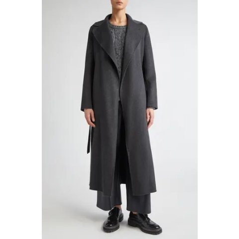 Poldo Virgin Wool 长款腰带大衣
