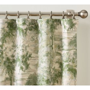 Pottery Barn Jardin Toile 遮光窗帘 绿色 50英寸宽
