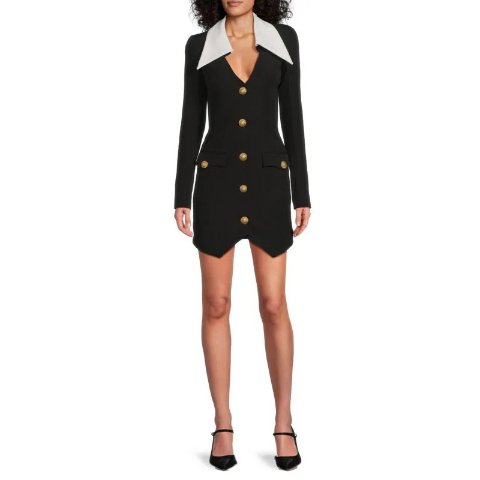 Balmain羊毛A字连衣裙