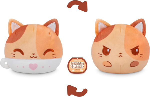 TeeTurtle Reversible Latte Cat Scented Plushie 4-Inch