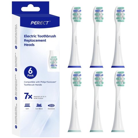 Perect 牙刷替换头 6支 适用于Philips系列