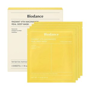 BIODANCE 黄色维他命烟酰胺深层水凝胶面膜 4片