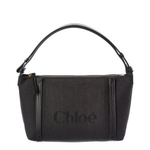 Chloe Carry 帆布皮革单肩包