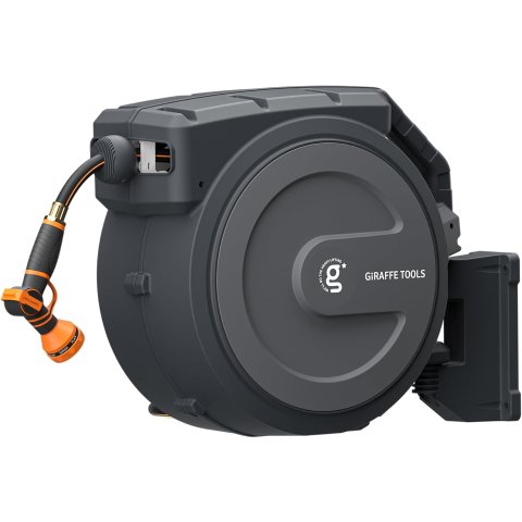 Giraffe Tools 花园水管卷盘配备自动回卷系统 90英尺