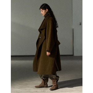 Pixie Market Cocoon 茧型大衣 棕色