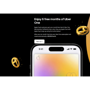 Apple Uber One x  Card 限时活动