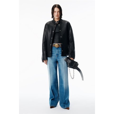 Alexander WangFoldline Wide Straight-Leg Jeans