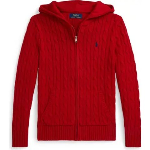 Cable Stitch 儿童连帽开衫毛衣