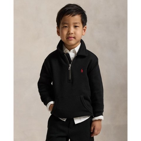 Ralph LaurenBoys Fleece Collared Sweatshirt Embroidered Pony